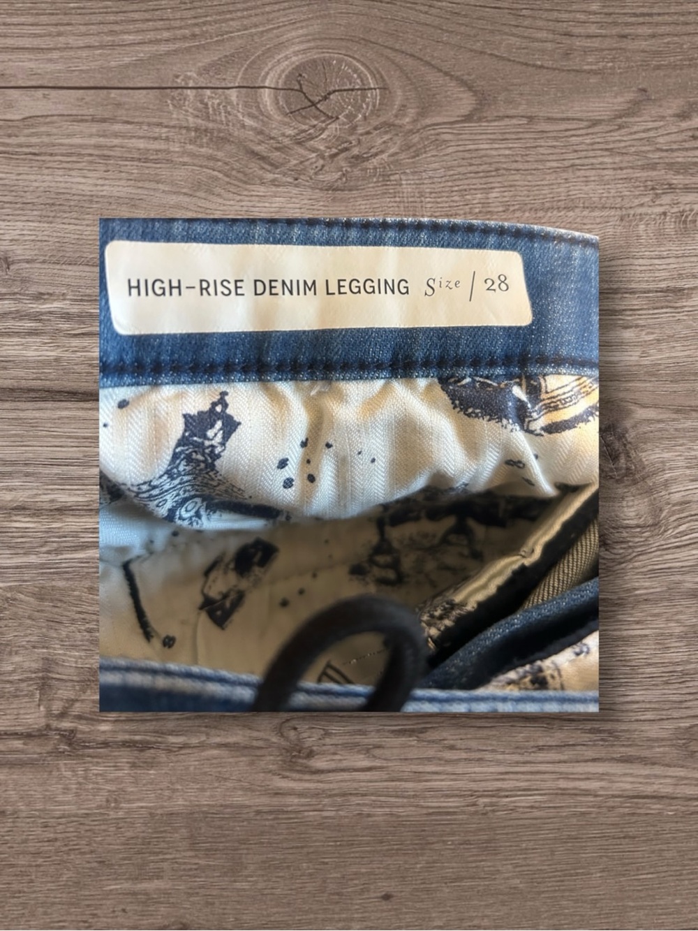 Pilcro and the Letterpress High-Rise Denim Legging in Medium Blue Wash Sz 28 - Picture 8 of 9